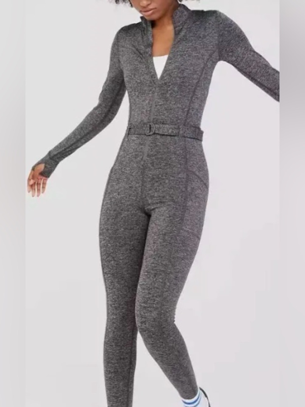 Aerie Chillside Warmup Jumpsuit In Heather Grey Women’s Size Medium‎ Nwot